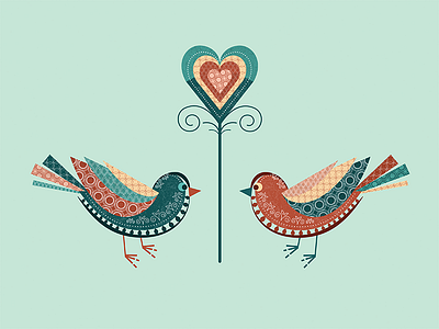 Patchwork Birds birds illustration patterns