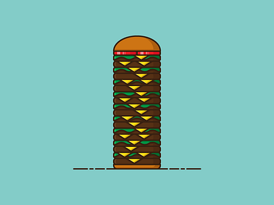 Day 6: Burger beef burger cheese fast food food hamburger illustrator lettuce tomato turkey vector