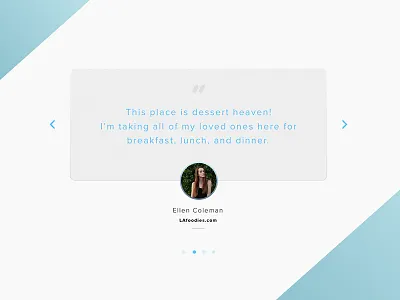 Daily UI 39 - Testimonials carousel customer dailyui design interaction testimonials ui uidesign userexperience userinterface ux web