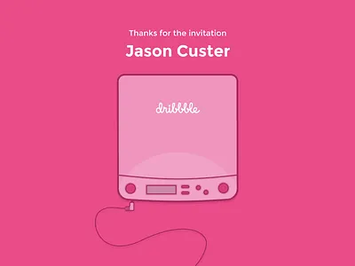 Hello Dribbble! cd debut discman dribbble first hello music oldschool player shot