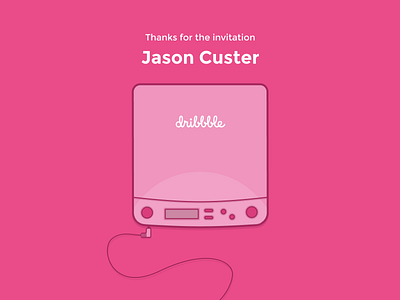 Hello Dribbble! cd debut discman dribbble first hello music oldschool player shot