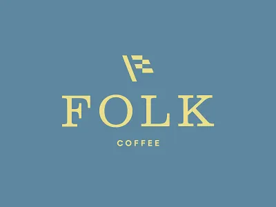 Folk Coffee clarendon coffee flag geometric identity logomark wordmark