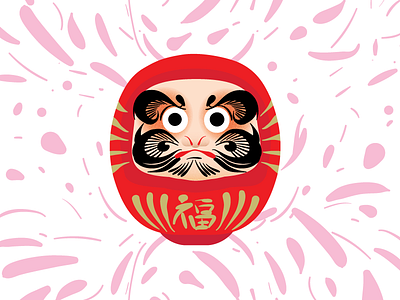 Daruma daruma illustration japan vector art 不倒翁