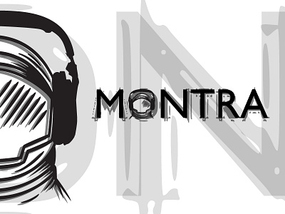 Montra // Logo Design astronaut design dj logo space typography