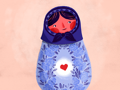 I'm a matryoshka illustration matryoshka wacom