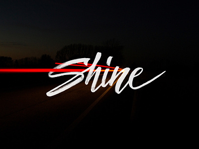 Shine digital art lettering photoshop