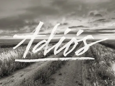 Adios digital art lettering photoshop