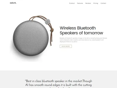 Advent Landing Page app business creative landing landing page minimal product