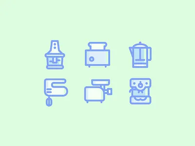 Home appliance for Flaticon part II appliance coffee cooking home house icon kitchen line machine mixer pack toaster