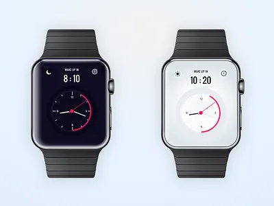 Watch concept alarm clean clock explore skin time ui wake watch