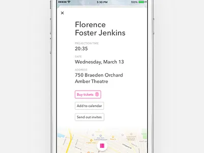 Movie ticket details apple pay cinema details modal view movie purchase theatre tickets touch id
