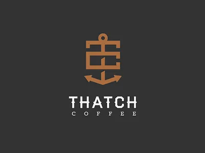 Thatch Coffee anchor blackbeard coffee monogram pirate thatch