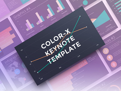 Color-X Keynote Template creative design elegant keynote marketme minimalist modern presentation professional resource slides template