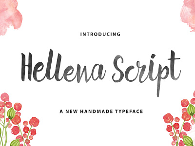 Freebie of the Week: The Beautiful Hellena Script font free font free typeface header font poster font typeface