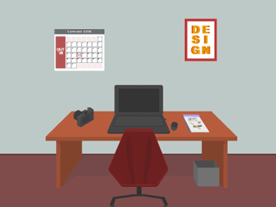Work Space artwork design illustration