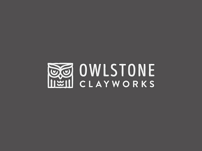 Owlstone Clayworks clay icon logo owl stone works workshop