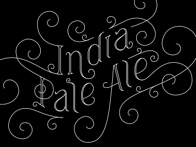 Indian Pale Ale - vector lettering vector