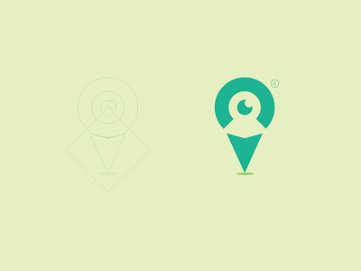 Navigation Assistant Logo digital eye logo map navigation negative spacing
