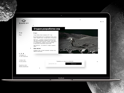 Gamexy flat galaxy game landing logo material minimal planet site space ui ux