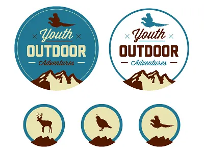 Youth Outdoor Adventires badge branddevelopment branding camp design graphic logo outdoor