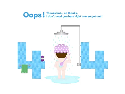 404, please get out! 404 bathroom error illustration lost sketch tbnt