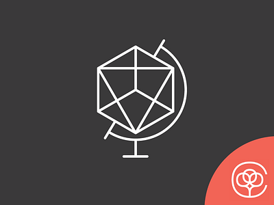 T-shirt Globe cotton bureau cube earth globe hexagon t shirt tree