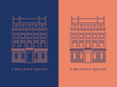 TBT: 6 Belgrave Square Illustration architecture branding building england illustration landscape logo london uk