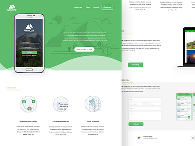 Landing Page for Muncak adventure homepage illustration landing landingpage page ui ux web website
