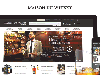 Maison du Whisky Website agence dnd ecommerce gif maison redesign showreel whisky