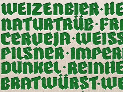 Bier Custom Letterings artesanal beer blackletter brew cerveja cerveza craft fraktur lettering pedro moura type typography