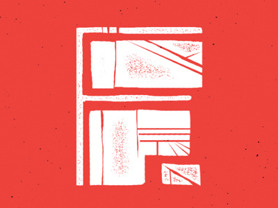 Fonda Logo illustration logo mark restaurant woodblock