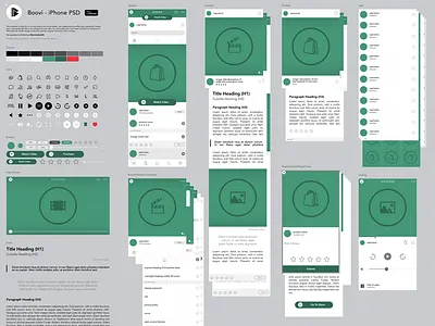 Boovi - Master .PSD v1 app boovi components experience interface ios iphone master photoshop ui user ux