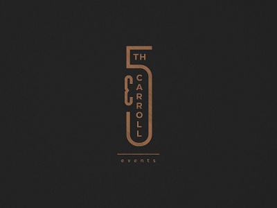 5th & Carroll Events brand events identity logo mark