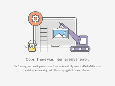 500 Error Page 500 page computer error illustration ui under construction web