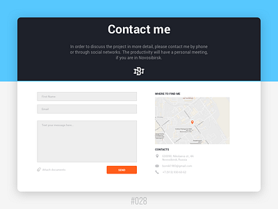 #Daily UI #028 - Contact Us 028 contact contact information contact me contact us contacts dailyui information map