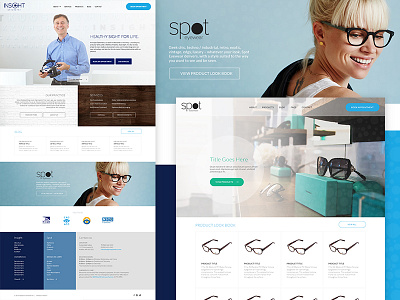 Insight Optometry & Spot Eyewear Web Design branding eyewear optometry ui ux web design wordpress