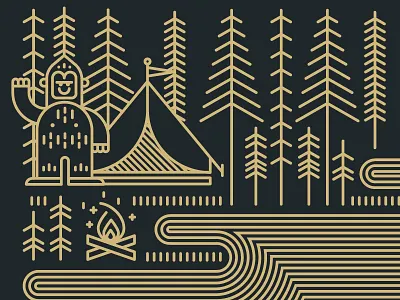 Sasquatch likes to camp buddy camp fire gift intentional futures nw sasquatch trees washington water