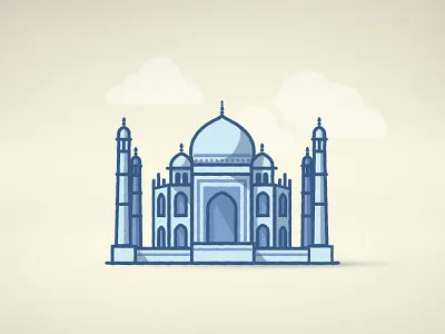 Tajmahal india line tajmahal vector