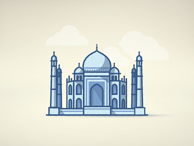 Tajmahal india line tajmahal vector