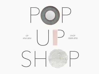 Pop-Up Shop email blast holiday pop up shop identity interior design typography