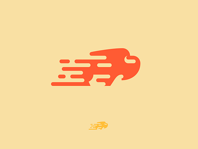 Bison bison brand buffalo logo mark quick speed strong symbol