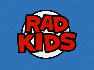 Rad Kids Logo & Branding bold branding church colorado fun kids logo logo design topography