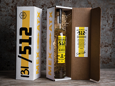 Tequila 512 — Especial Delivery brand packaging tequila