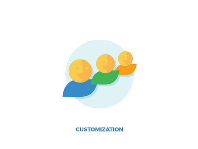 Mintleaf icons - customization flat icon illustration set