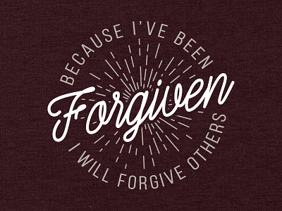 Forgiven apparel christian faith religious t shirt