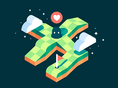 Isometric Platforms affinity game illustration isometric