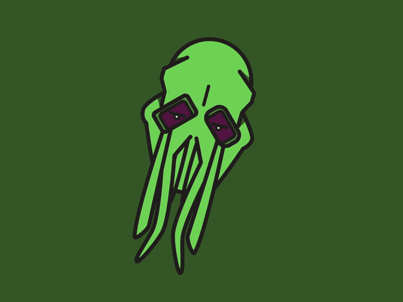 Cthulhu shake animation character design creature cthulhu design drawlloween gif halloween loop monster mythical vector