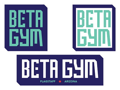 Beta Gym Blue branding identity logo