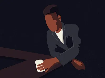 Closing the Bar bar dark drink flat illustration night scotch whiskey