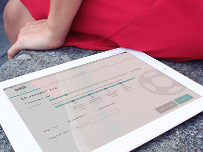Insurance Application made easy! app apply form ipad quote radio slider steps tablet wizard